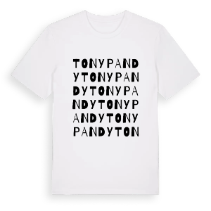 Tonypandy ordlek t-shirt – ekologisk bomull t-shirt från Pinshirt