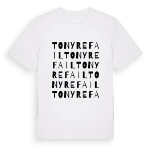 Tonyrefail ordlek t-shirt – ekologisk bomull t-shirt från Pinshirt