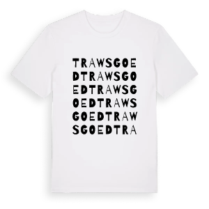 Trawsgoed ordlek t-shirt – ekologisk bomull t-shirt från Pinshirt
