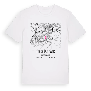 Tredegar Park karta t-shirt – ekologisk bomull t-shirt från Pinshirt