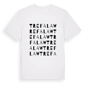 Tref Alaw ordlek t-shirt – ekologisk bomull t-shirt från Pinshirt