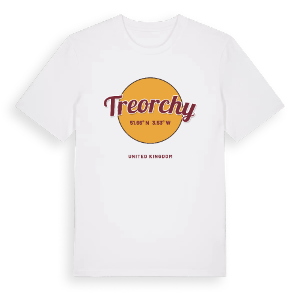 Treorchy cirkel t-shirt – ekologisk bomull t-shirt från Pinshirt