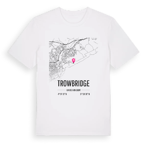 Trowbridge karta t-shirt – ekologisk bomull t-shirt från Pinshirt