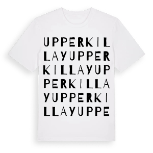 Upper Killay ordlek t-shirt – ekologisk bomull t-shirt från Pinshirt