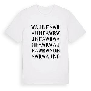 Waunfawr ordlek t-shirt – ekologisk bomull t-shirt från Pinshirt
