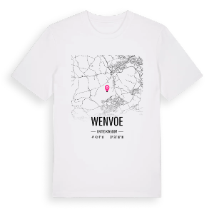 Wenvoe karta t-shirt – ekologisk bomull t-shirt från Pinshirt