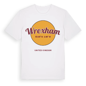 Wrexham cirkel t-shirt – ekologisk bomull t-shirt från Pinshirt