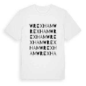 Wrexham ordlek t-shirt – ekologisk bomull t-shirt från Pinshirt