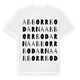 White t-shirt med Abborrbodarna ordlek t-shirt