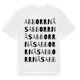 White t-shirt med Abborrnäs ordlek t-shirt