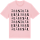 Pink Cotton t-shirt med Äbbsäl ordlek t-shirt