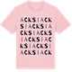 Pink Cotton t-shirt med Acksi ordlek t-shirt