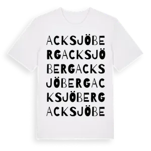 Acksjöberg ordlek t-shirt – ekologisk bomull t-shirt från Pinshirt