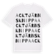 White t-shirt med Acktjärns Knippa ordlek t-shirt