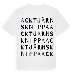 Acktjärns Knippa ordlek t-shirt – ekologisk bomull t-shirt från Pinshirt