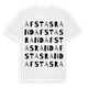 White t-shirt med Afstasrand ordlek t-shirt