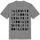 Mid Heather Gray t-shirt med Åkersmyra fäbod ordlek t-shirt