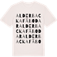 Vintage White t-shirt med Alderbacka fäbodar ordlek t-shirt