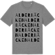 Mid Heather Gray t-shirt med Alderbäcken ordlek t-shirt