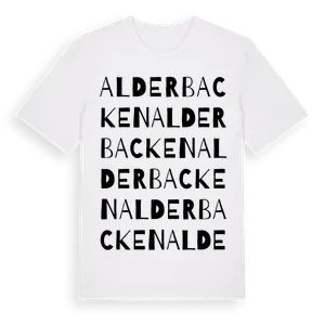 Alderbacken ordlek t-shirt – ekologisk bomull t-shirt från Pinshirt