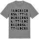 Mid Heather Gray t-shirt med Ålderbergskitt ordlek t-shirt