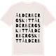 Vintage White t-shirt med Ålderbergskitt ordlek t-shirt