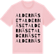 Pink Cotton t-shirt med Aldernäset ordlek t-shirt