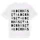 White t-shirt med Aldernäset ordlek t-shirt