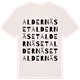 Vintage White t-shirt med Aldernäset ordlek t-shirt