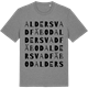 Mid Heather Gray t-shirt med Aldersvad fäbod ordlek t-shirt