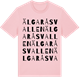 Pink Cotton t-shirt med Älgaråsvallen ordlek t-shirt