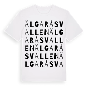 Älgaråsvallen ordlek t-shirt – ekologisk bomull t-shirt från Pinshirt