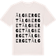 Vintage White t-shirt med Älgberget ordlek t-shirt