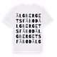 White t-shirt med Älgbergets fäbod ordlek t-shirt