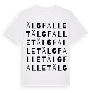 Älgfallet ordlek t-shirt – ekologisk bomull t-shirt från Pinshirt