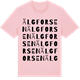 Pink Cotton t-shirt med Älgforsen ordlek t-shirt