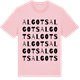 Pink Cotton t-shirt med Algots ordlek t-shirt