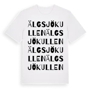 Älgsjökullen ordlek t-shirt – ekologisk bomull t-shirt från Pinshirt