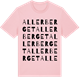 Pink Cotton t-shirt med Allerberget ordlek t-shirt