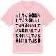 Pink Cotton t-shirt med Altjsön ordlek t-shirt