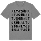 Mid Heather Gray t-shirt med Altjsön ordlek t-shirt