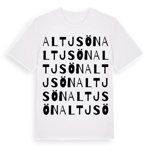 Altjsön ordlek t-shirt – ekologisk bomull t-shirt från Pinshirt