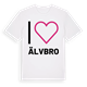 White t-shirt med Jag älskar Älvbro t-shirt stort tryck