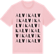 Pink Cotton t-shirt med Alvik ordlek t-shirt