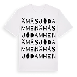 Ämåsjödammen ordlek t-shirt – ekologisk bomull t-shirt från Pinshirt