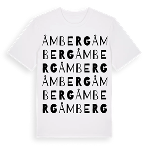 Åmberg ordlek t-shirt – ekologisk bomull t-shirt från Pinshirt