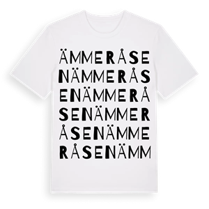 Ämmeråsen ordlek t-shirt – ekologisk bomull t-shirt från Pinshirt