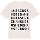 Vintage White t-shirt med Amsbergsheden ordlek t-shirt