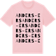 Pink Cotton t-shirt med Anders-Ers ordlek t-shirt