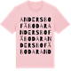 Pink Cotton t-shirt med Andersbo fäbodar ordlek t-shirt